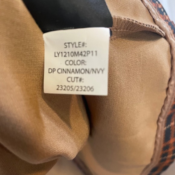 Liverpool Los Angeles Plaid Coat Women's 3X Orange Navy Plus Size - Picture 6 of 8